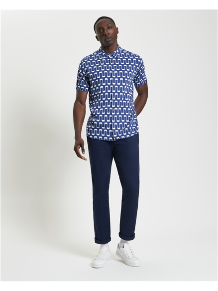 Short Sleeve Jazz Print Shirt