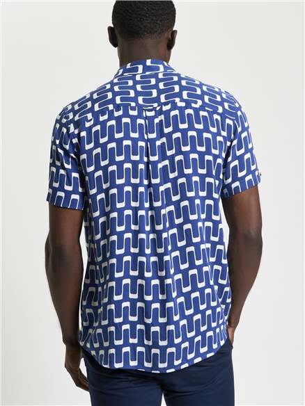 Short Sleeve Jazz Print Shirt