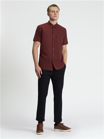 Short Sleeve Signature Oxford Shirt in Sienna