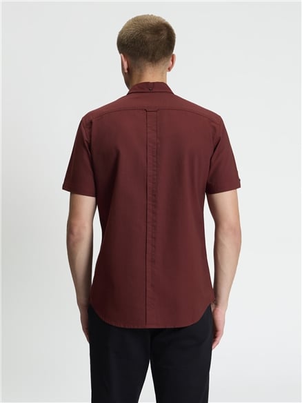 Short Sleeve Signature Oxford Shirt in Sienna