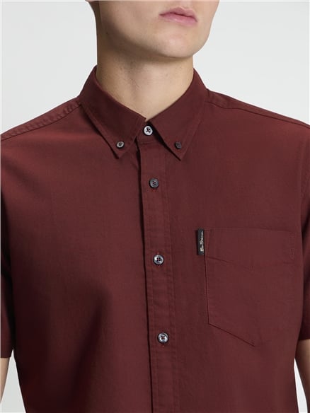 Short Sleeve Signature Oxford Shirt in Sienna