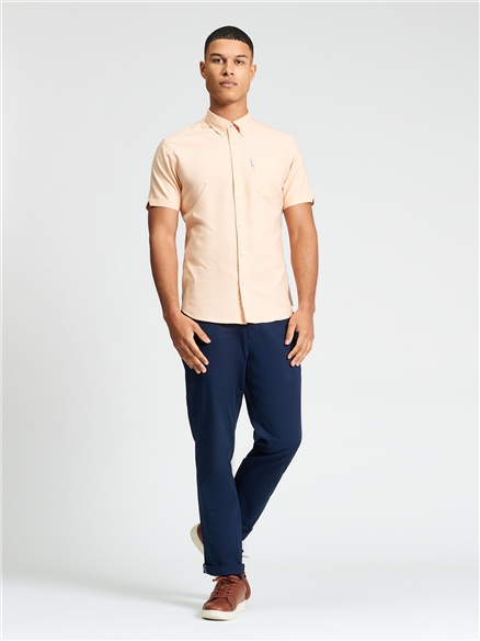 Short Sleeve Signature Oxford Shirt in New Orange