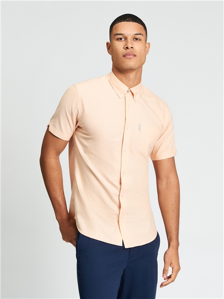 Short Sleeve Signature Oxford Shirt in New Orange