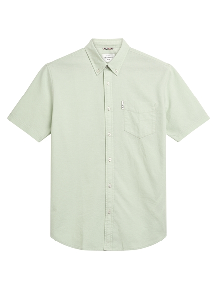 Short Sleeve Signature Oxford Shirt in Pistachio
