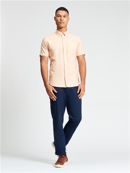 Short Sleeve Signature Oxford Shirt in New Orange