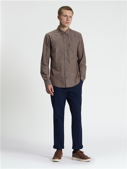 Long Sleeve Signature Gingham Shirt in Ginger
