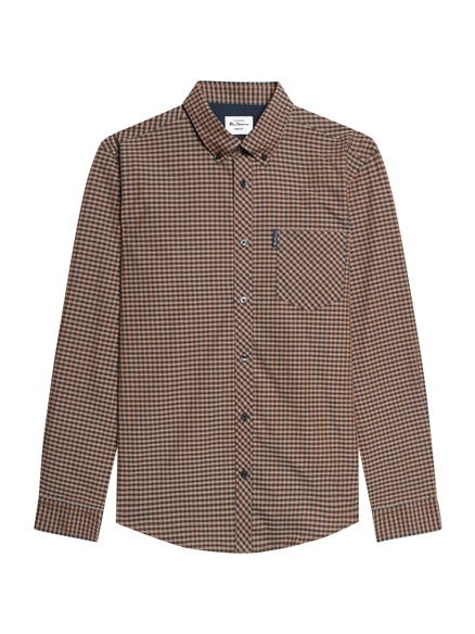 Long Sleeve Signature Gingham Shirt in Ginger
