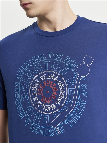 Record Target Tee in Royal