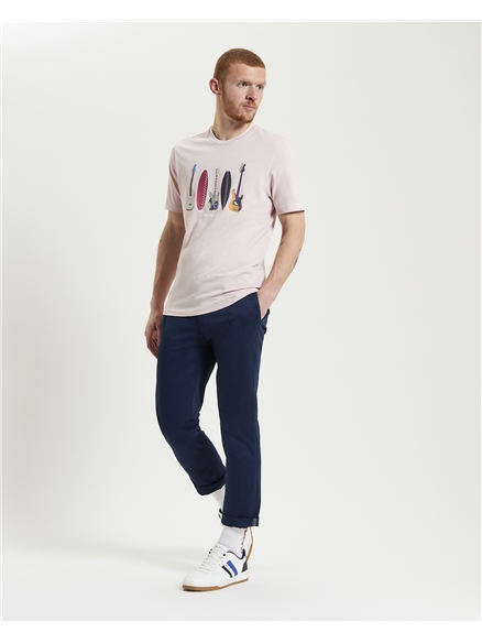 Surf N Guitars Tee in Blush Pink