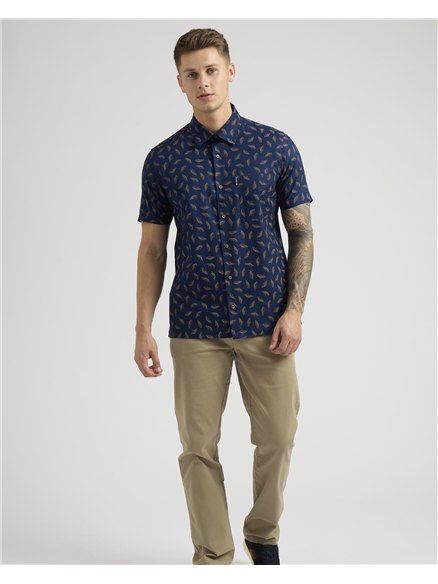 Short Sleeve Art Deco Print Shirt