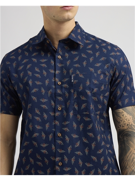 Short Sleeve Art Deco Print Shirt