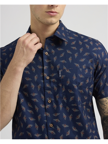 Short Sleeve Art Deco Print Shirt