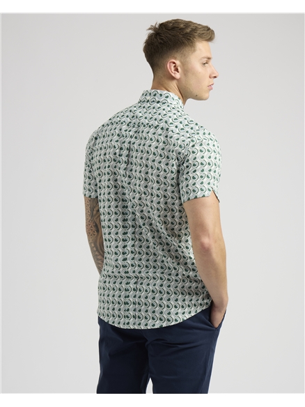 Short Sleeve Retro Geo Print Shirt