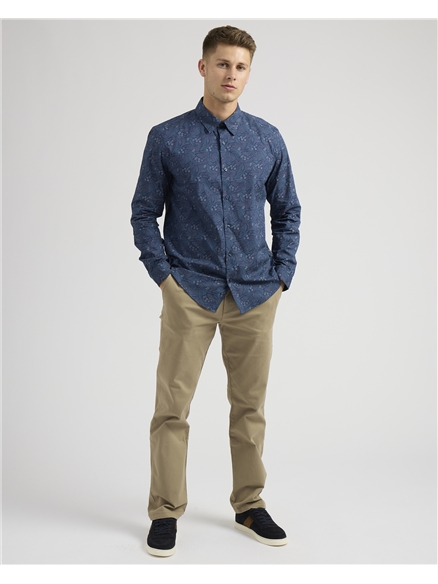  Long Sleeve Art Noveau Floral Print Shirt