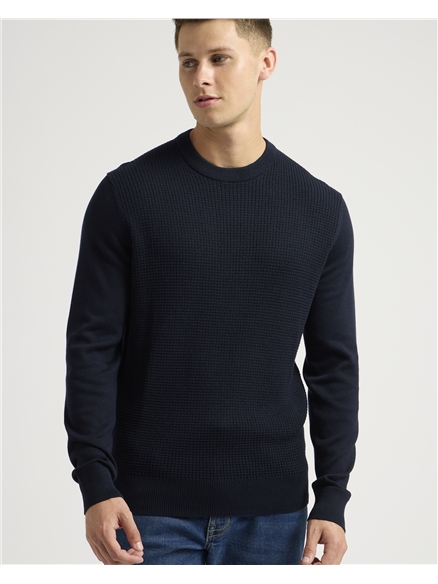 Textured Front Crew Jumper