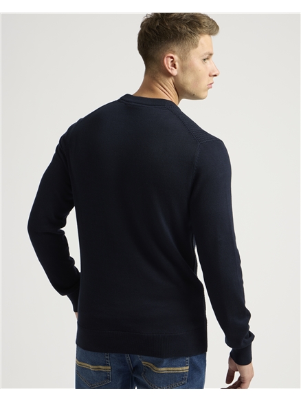 Textured Front Crew Jumper