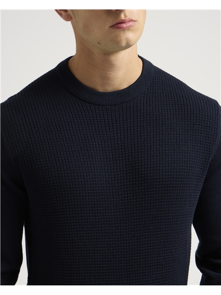 Textured Front Crew Jumper