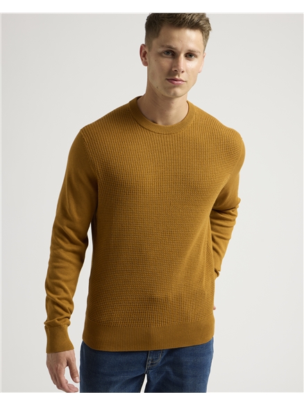 Textured Front Crew Jumper