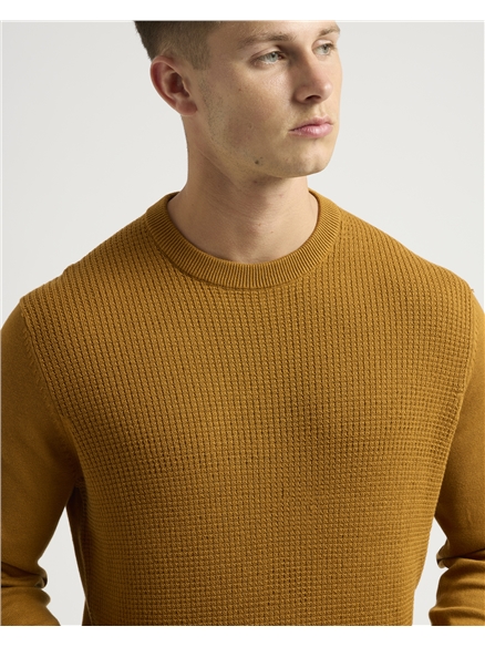 Textured Front Crew Jumper