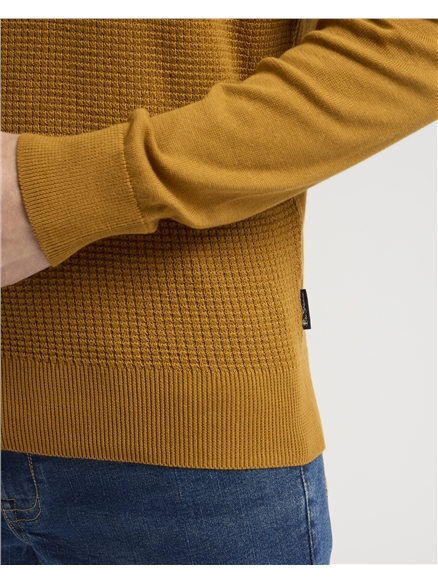 Textured Front Crew Jumper