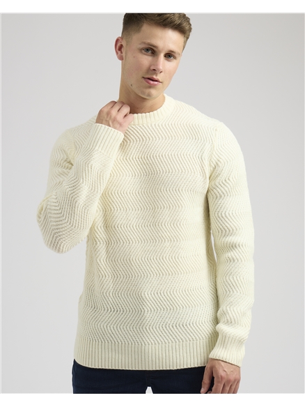 Wave Stitch Crew Neck Jumper