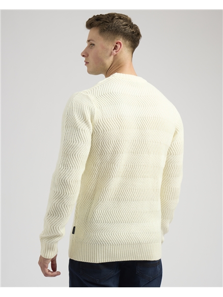 Wave Stitch Crew Neck Jumper