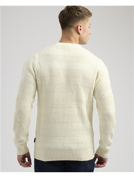 Wave Stitch Crew Neck Jumper
