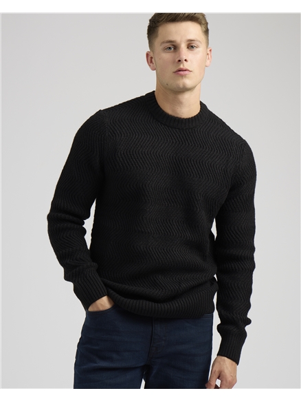 Wave Stitch Crew Neck Jumper
