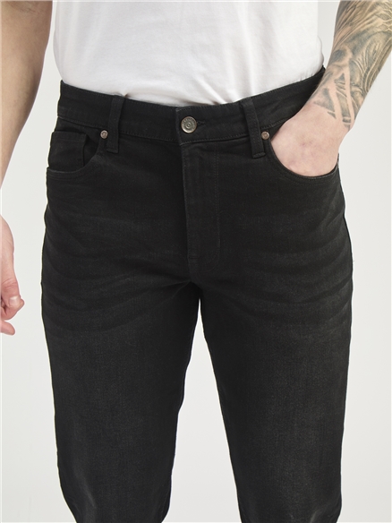 Washed Black Straight Fit Jean