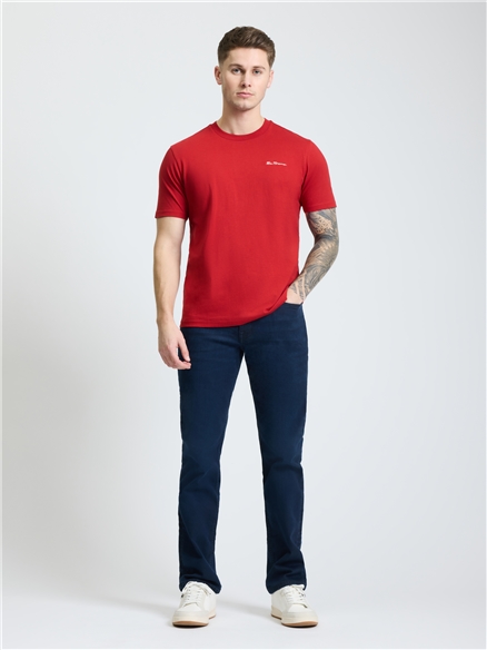 Navy Overdye Straight Fit Jean in Blue Black Denim