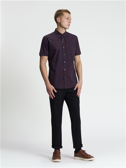 Short Sleeve House Check in Sienna