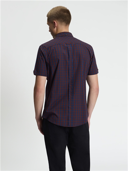 Short Sleeve House Check in Sienna