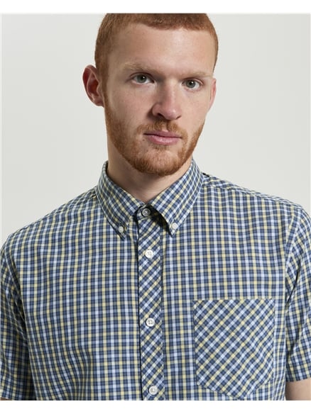 Short Sleeve House Check in Corn
