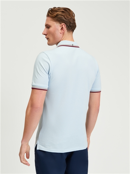Signature Pique Polo in Powder Blue