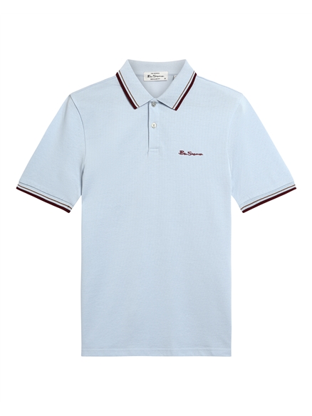 Signature Pique Polo in Powder Blue