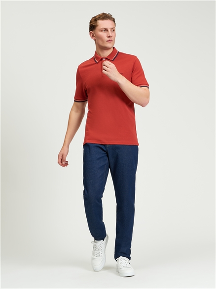 Signature Pique Polo in Bright Red