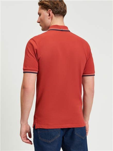 Signature Pique Polo in Bright Red