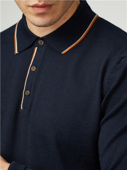 Tipped Merino Polo