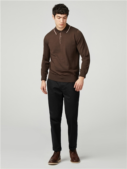 Tipped Merino Polo
