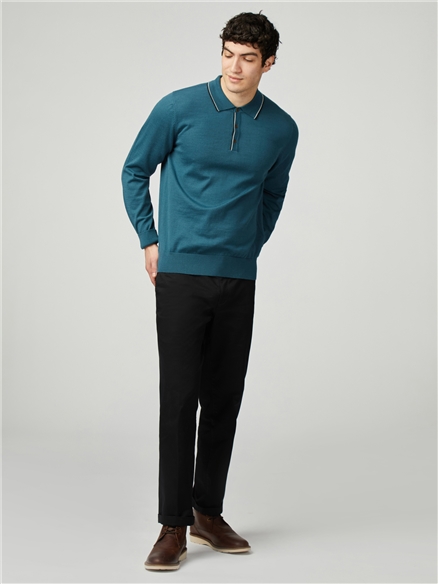 Tipped Merino Polo