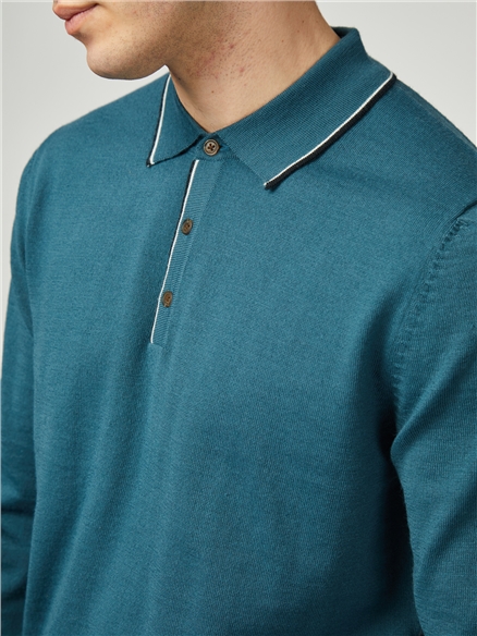 Tipped Merino Polo