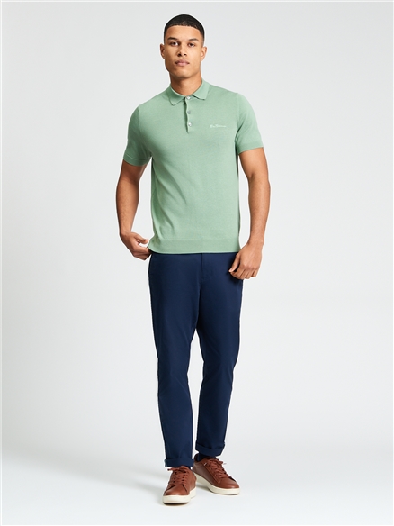 Signature Short Sleeve Polo in Sage