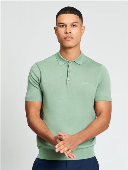 Signature Short Sleeve Polo in Sage