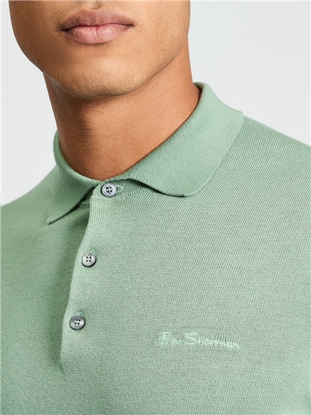 Signature Short Sleeve Polo in Sage