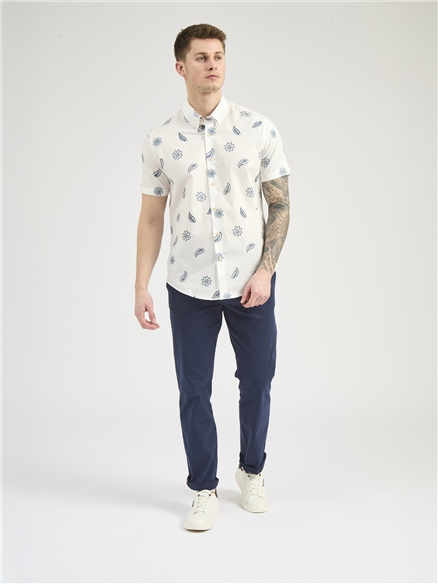 Short Sleeve Floral Print Shirt