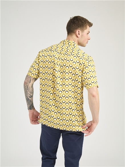 Short Sleeve Retro Geo Print Shirt