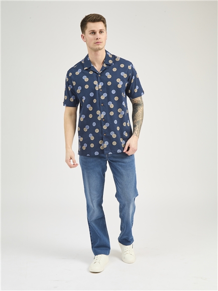 Short Sleeve Seersucker Floral Shirt