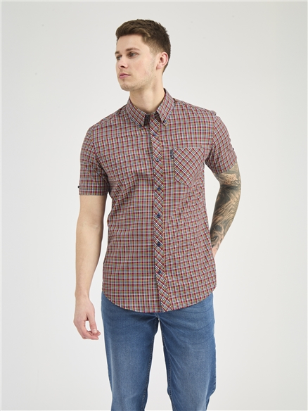 Short Sleeve Mini Gingham Shirt