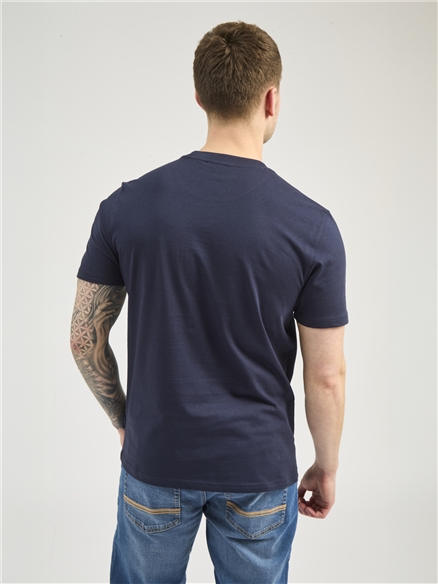 Mod Guitar Poster Tee in Dark Navy