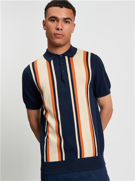 Vertical Stripe Polo
